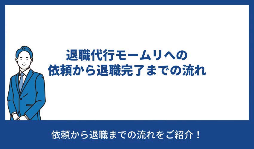 退職代行モームリへの依頼から退職完了までの流れ
