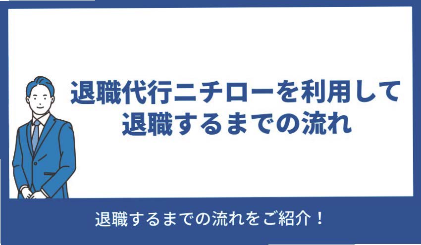 退職代行ニチローを利用して退職するまでの流れ